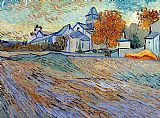 Vincent Van Gogh Canvas Paintings - View of the Church of Saint-Paul-de-Mausole